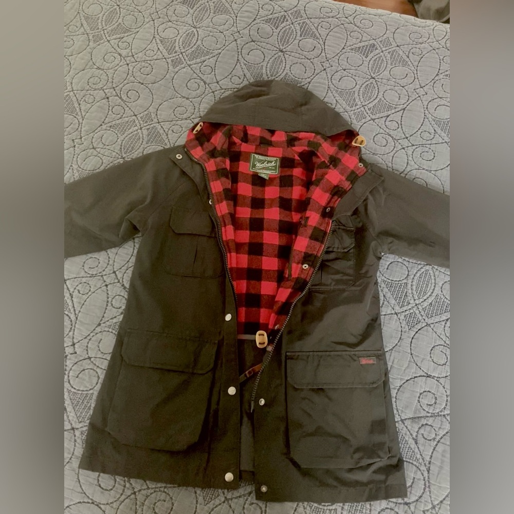 Woolrich Red and Black Plaid Women’s Jacket with Flannel liner